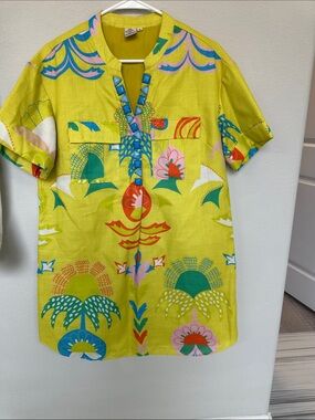 Vibrant Yellow Floral Mini Dress